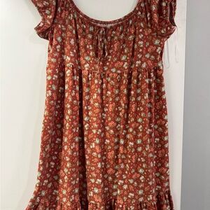 SO Floral Orange Dress